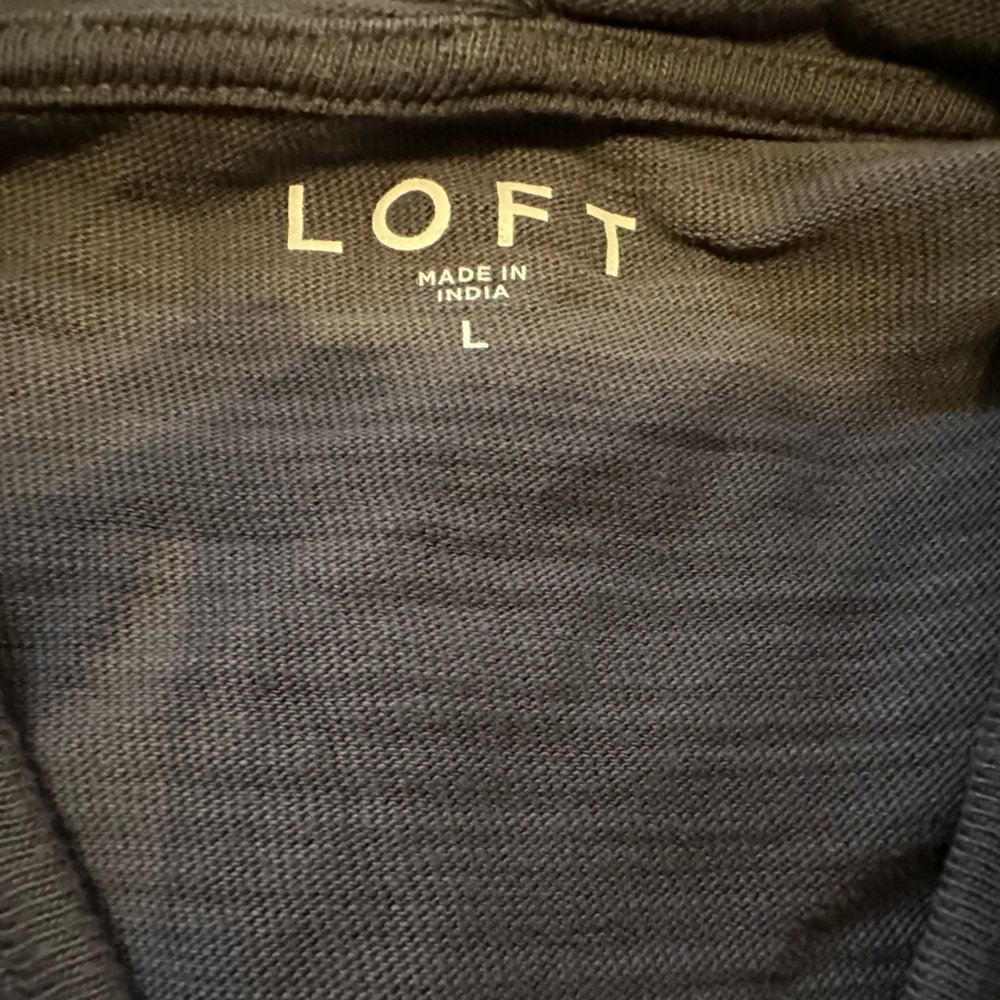 LOFT Lilac V-Neck Pullover Hoodie Sweatshirt - Picture 5 of 5
